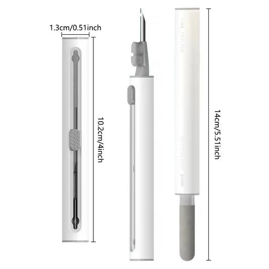 3 in 1 Sliding Cleaning Pen for Earphones Brush for Airpods 3 Pro Series Case Headsets Cleaners Earbuds Cleaning Tools