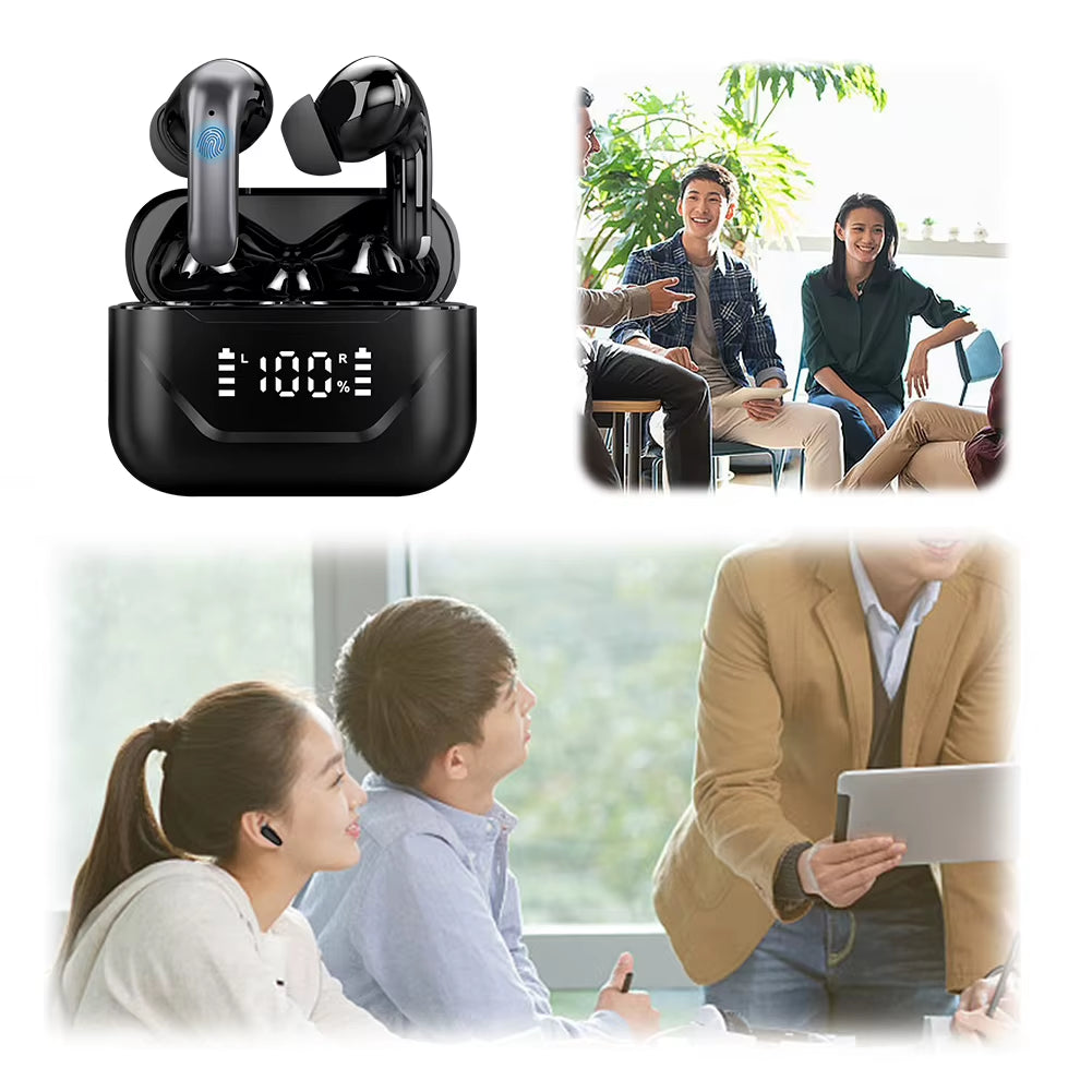 Smart AI Language Translation Earbuds Long Battery Life 144 Languages Translator Device ANC Noise Canceling for Android and Ios